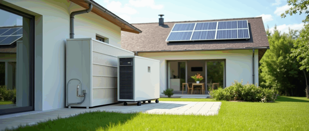 Combinación de aerotermia con placas solares